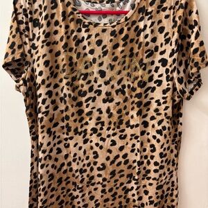 Calvin Leopard Print Women's Top